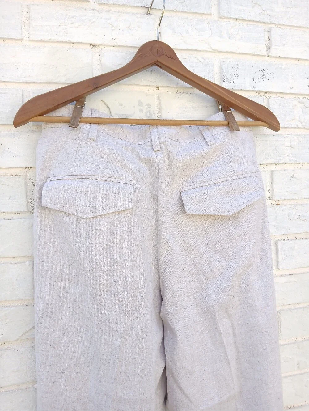 NWT $100 Banana Republic Linen Blend Pleated Wide Leg Pants